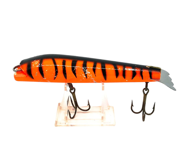 Bobbie Bait 6 1/2" Weighted Jerk Bait, Red Tiger Color