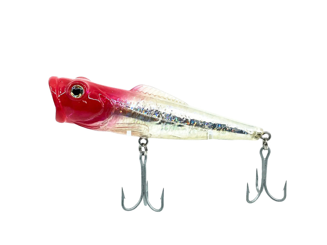 Matzuo Musky Popper Bait, Red Head/Silver Color