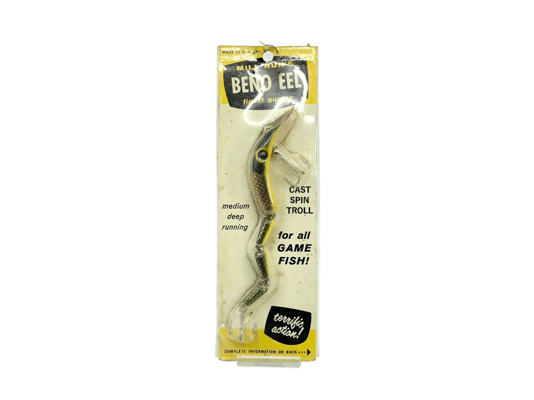 Mill Run's Beno Lure Eel Gold Perch Color New on Card