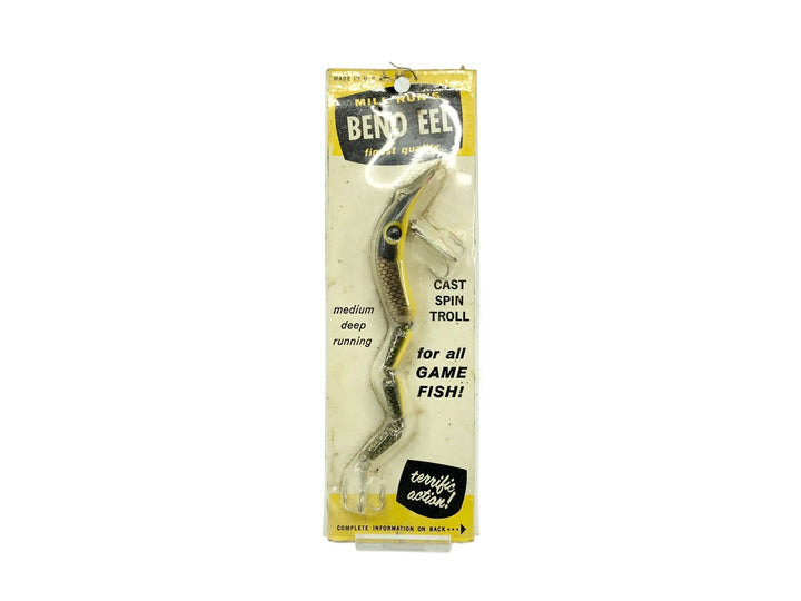 Mill Run's Beno Lure Eel Gold Perch Color New on Card