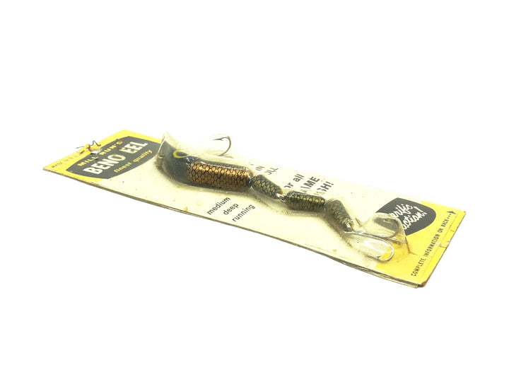 Mill Run's Beno Lure Eel Gold Perch Color New on Card