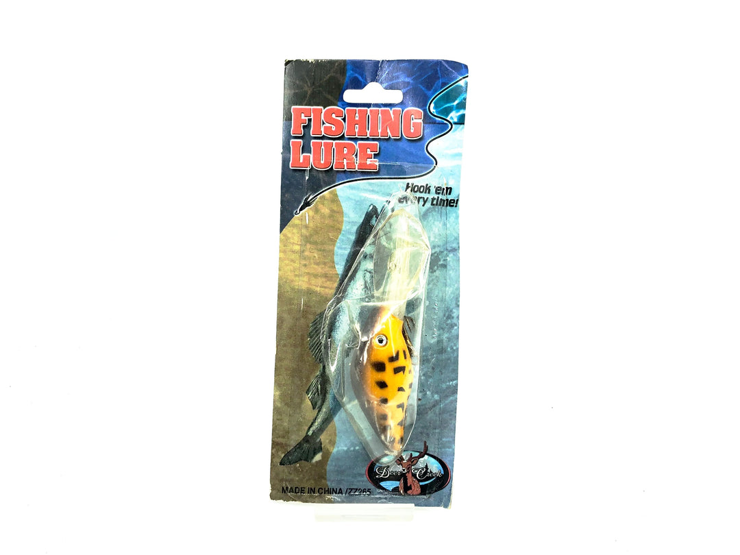 Deer Creek Dee Diving Fishing Lure, Yellow Coachdog Color on Card