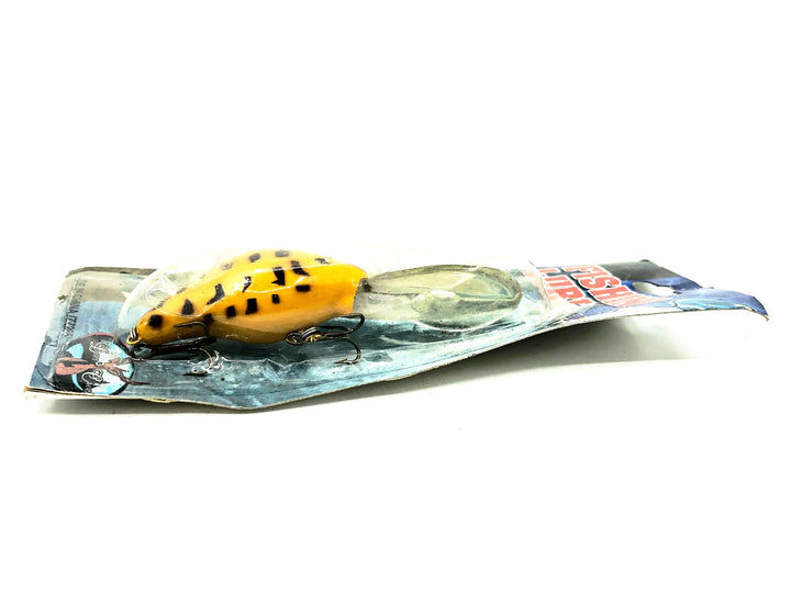 Deer Creek Dee Diving Fishing Lure, Yellow Coachdog Color on Card