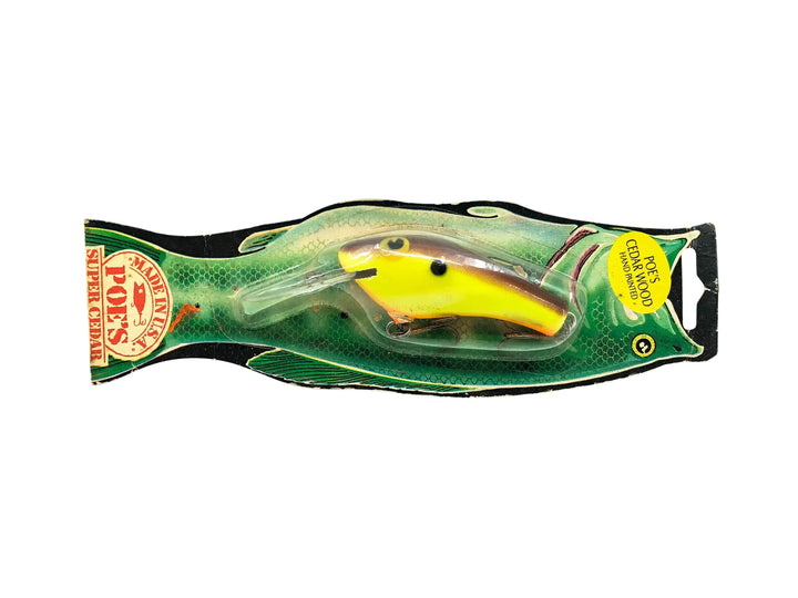 Poe's Fast Shad Series 900 (Deep Runner), #39 Brown Chartreuse/Hot Belly Color on Card