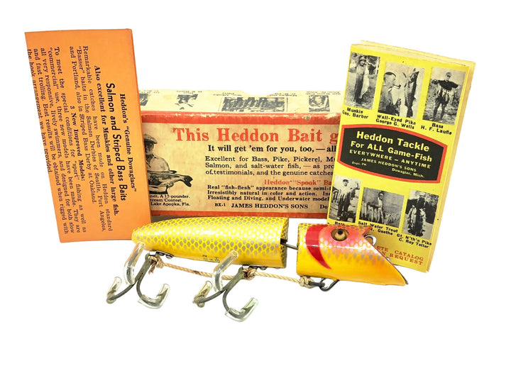 Heddon King Zig Wag 8359YS, Yellow Scale Color w/Box & Paperwork - Excellent Condition, Blush Eyes