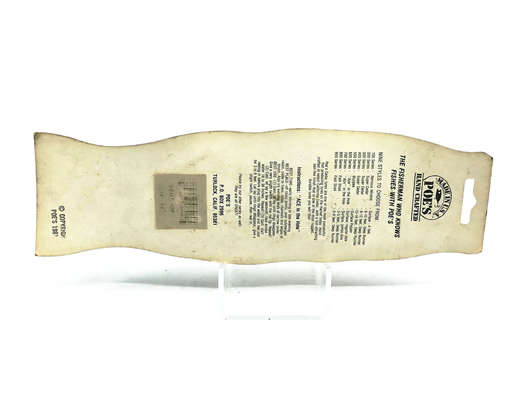 Poe's Ace in the Hole #600, #42 Brown/Orange Belly Color on Card