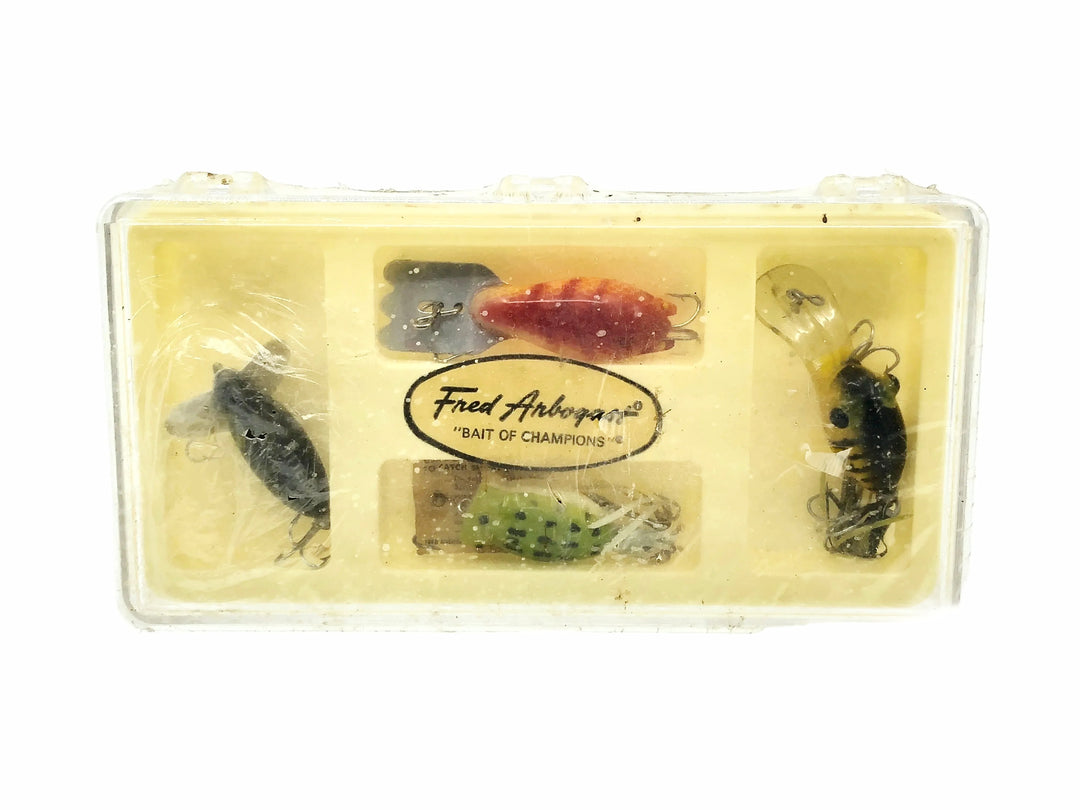 Arbogast Kit B "Prime" Jitterbug, Mudbug, Hula Popper, & Bug Eye - Unopened!