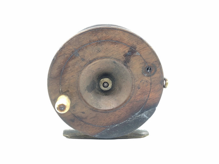 Antique Nottingham Brass Cross & Wooden Reel