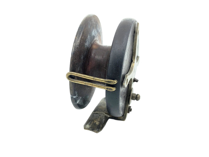 Antique Nottingham Brass Cross & Wooden Reel