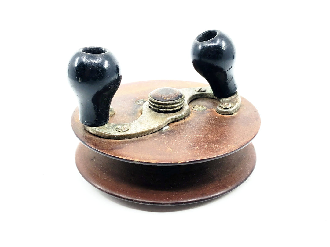 Antique Meisselbach Good Luck Wood Sidewinder Reel