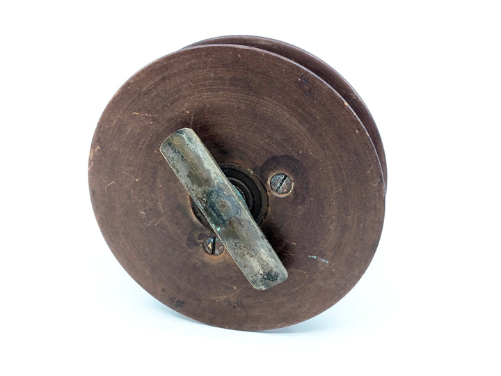 Antique Meisselbach Good Luck Wood Sidewinder Reel