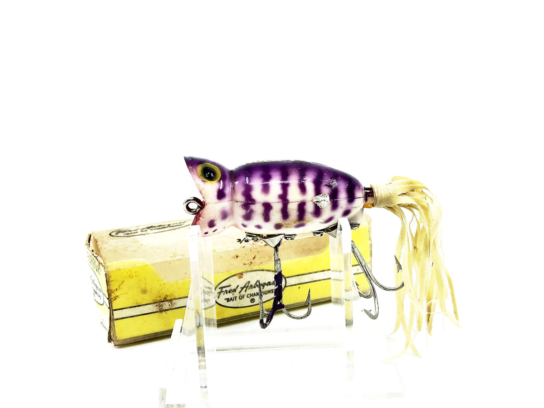 Arbogast Hula Popper 760 #13, Purple Coachdog Color w/Box - Tough Color