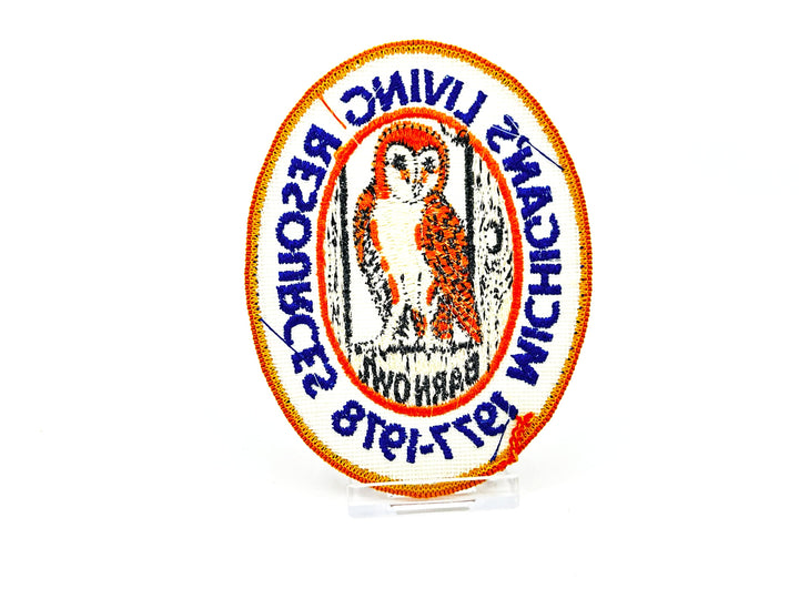 Michigan's Living Resources 1977-1978 Barn Owl Vintage Patch