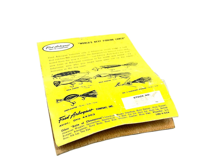 Arbogast Weedless Jitterbug 610, Perch Color on Card