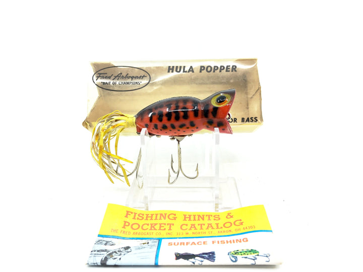 Arbogast Hula Popper 750 #14, Orange Coachdog Color w/Box