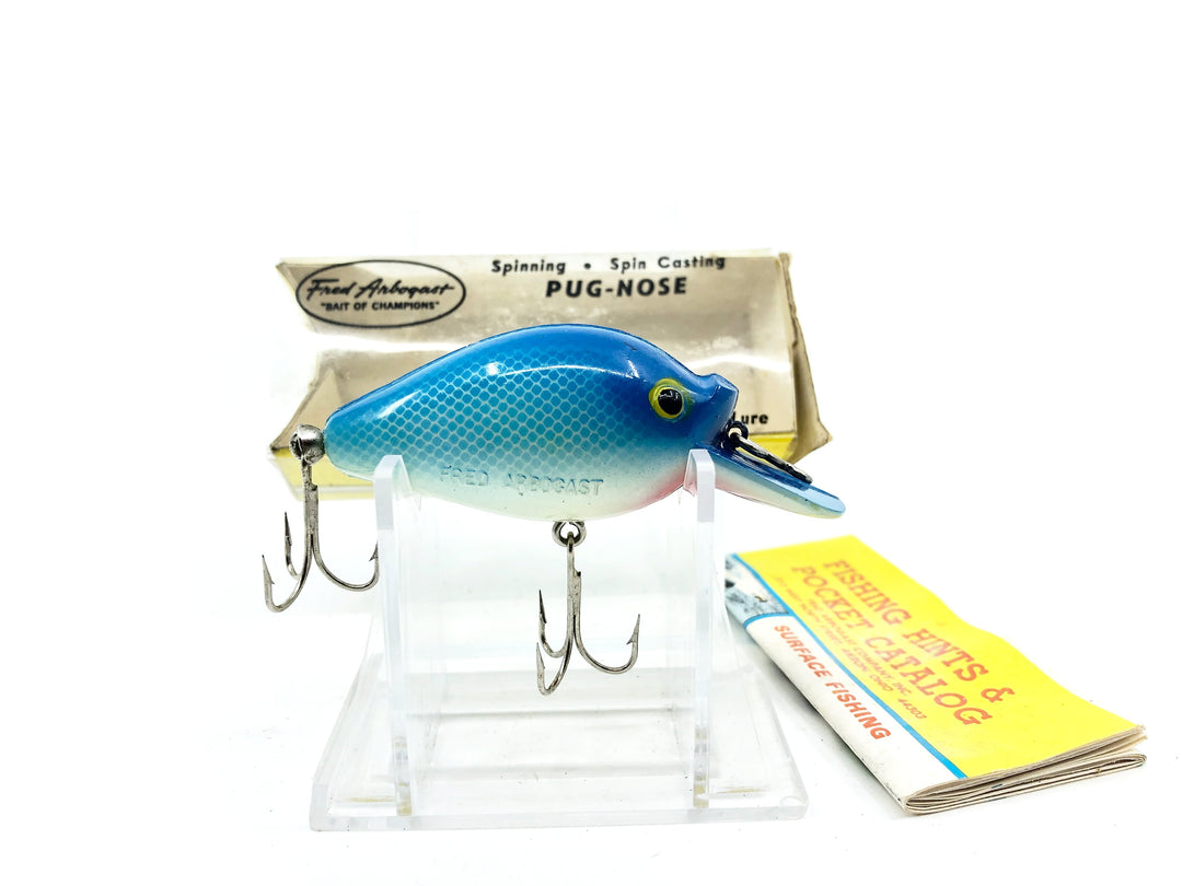 Arbogast Pug-Nose, #22 Blue Scale Color w/Box & Catalog