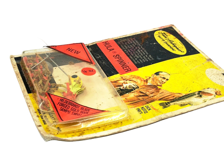 Arbogast Hula Spinner 1/4oz #110, #81 Chartreuse Color on Card