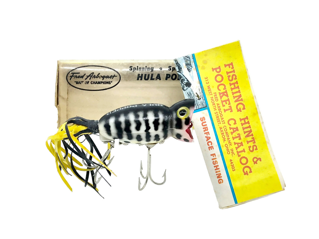 Arbogast Hula Popper 760, #10 Coachdog Color w/Box & Catalog