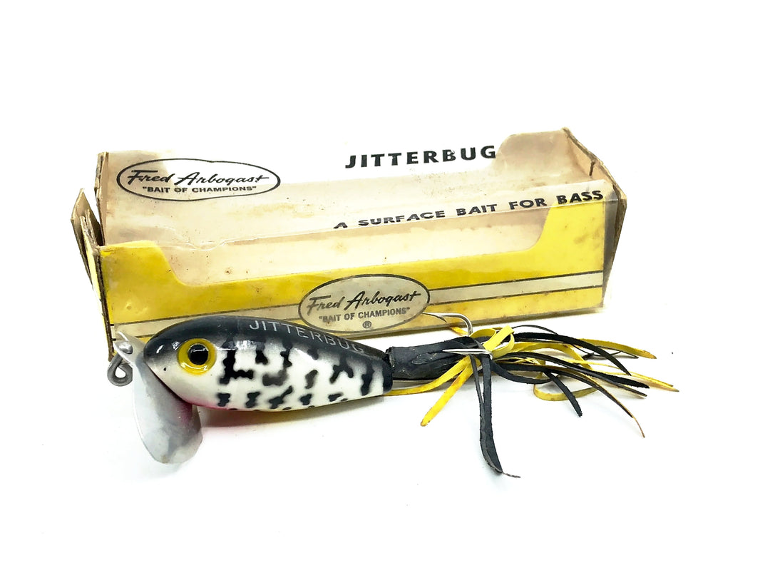 Arbogast Weedless Jitterbug 610, #10 Coachdog Color w/Box & Catalog