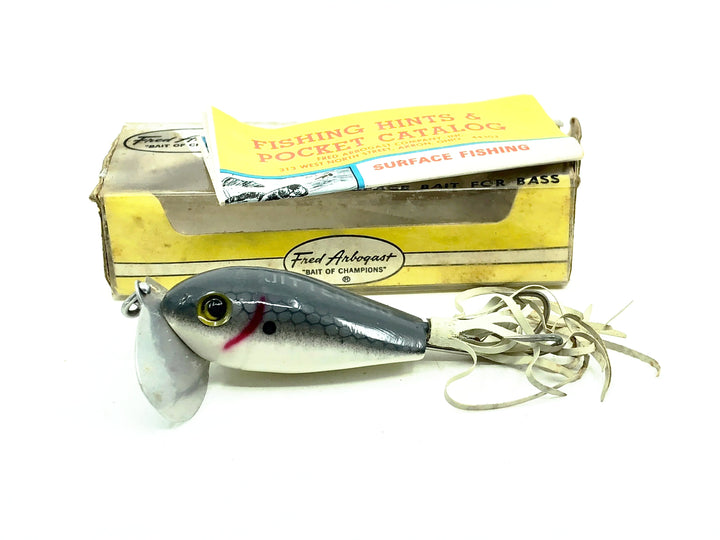 Arbogast Weedless Jitterbug 690, #04 Shad Color w/Box & Catalog