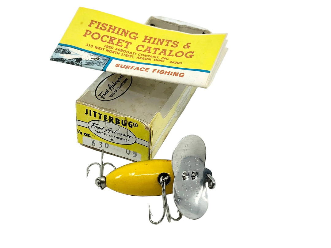 Arbogast Jitterbug 1/4oz, #05 Perch Color w/Box & Catalog