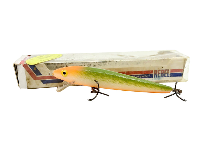 Rebel Floating Minnow F100, #10 Green Back Yellow Belly Color w/Box