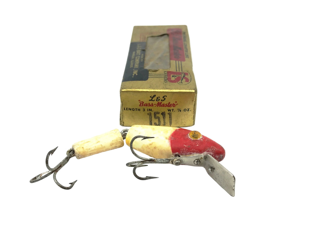 L & S Bass Master #11 White Body/Red Head Color w/Box