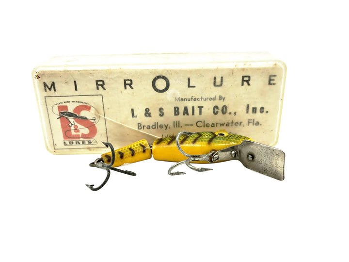 L & S Mirrolure OOM Panfish Sinker, Yellow/Green Scale/Brown Ribs Color w/Box