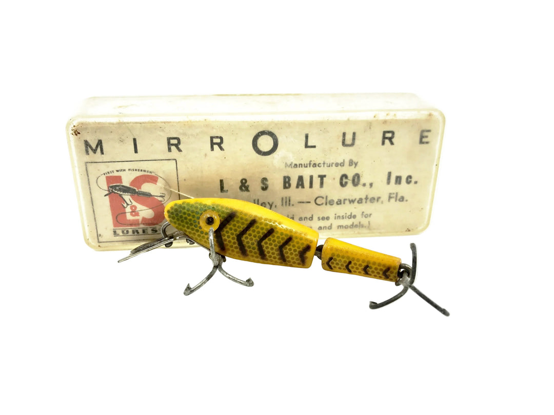 L & S Mirrolure OOM Panfish Sinker, Yellow/Green Scale/Brown Ribs Color w/Box