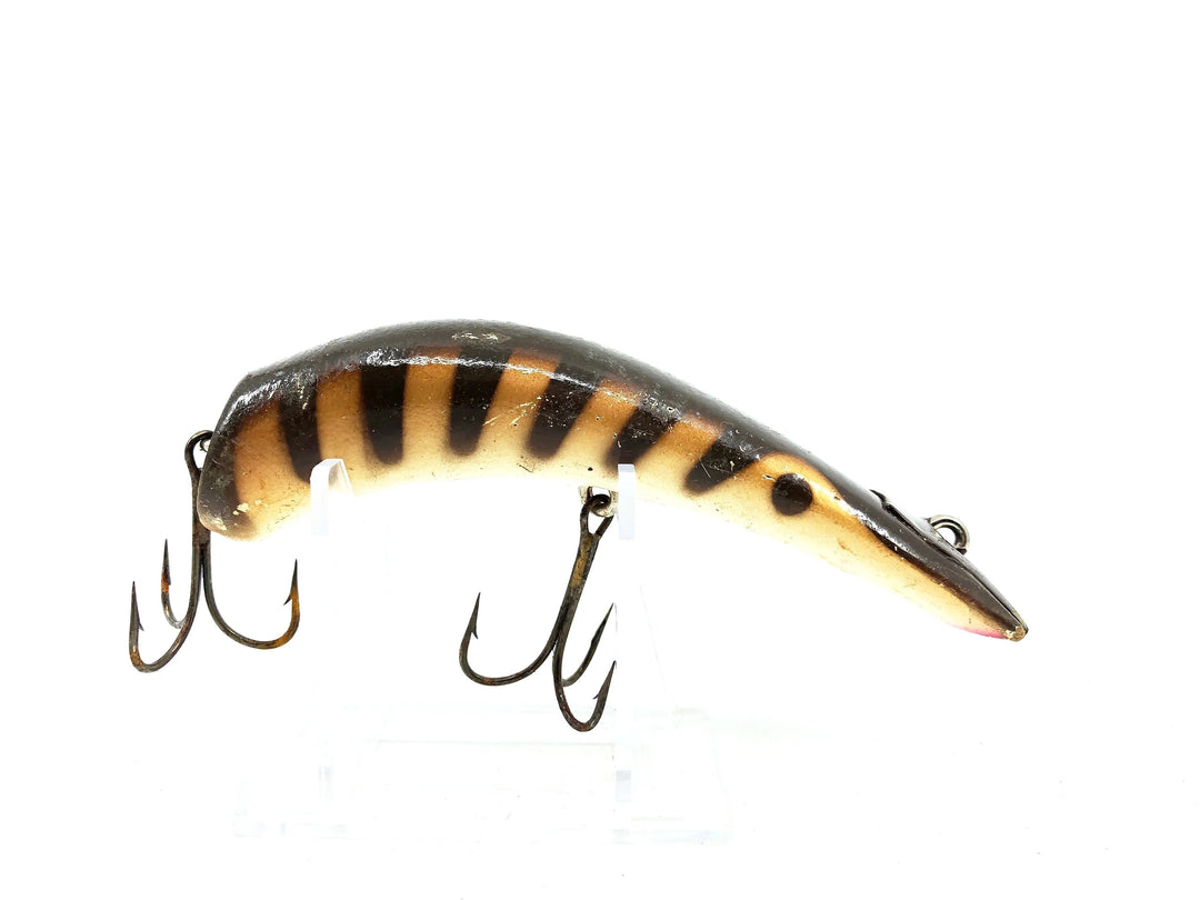 Lazy Ike Wooden Musky Ike KL-5 GBR Gold Brown Rib Color