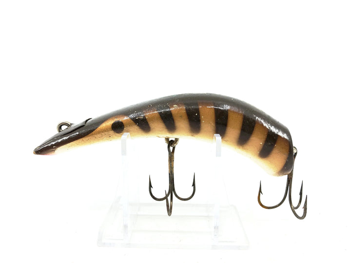 Lazy Ike Wooden Musky Ike KL-5 GBR Gold Brown Rib Color
