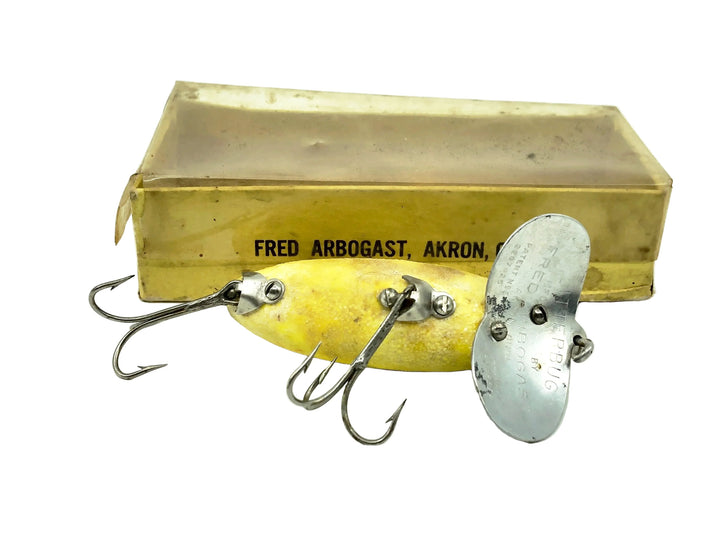 Arbogast Jitterbug 5/8oz, Saturn Green/Fire Plug Color Series, Vintage ...