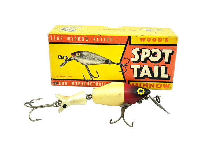 Wood's Jointed Spot Tail 1303 Red Head/White Color w/Box