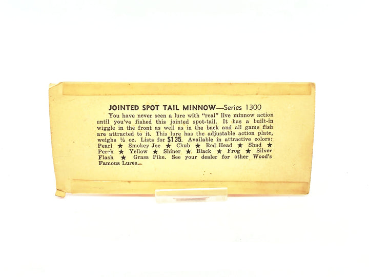 Wood's Jointed Spot Tail 1300, #22 Grass Pike Color on Card
