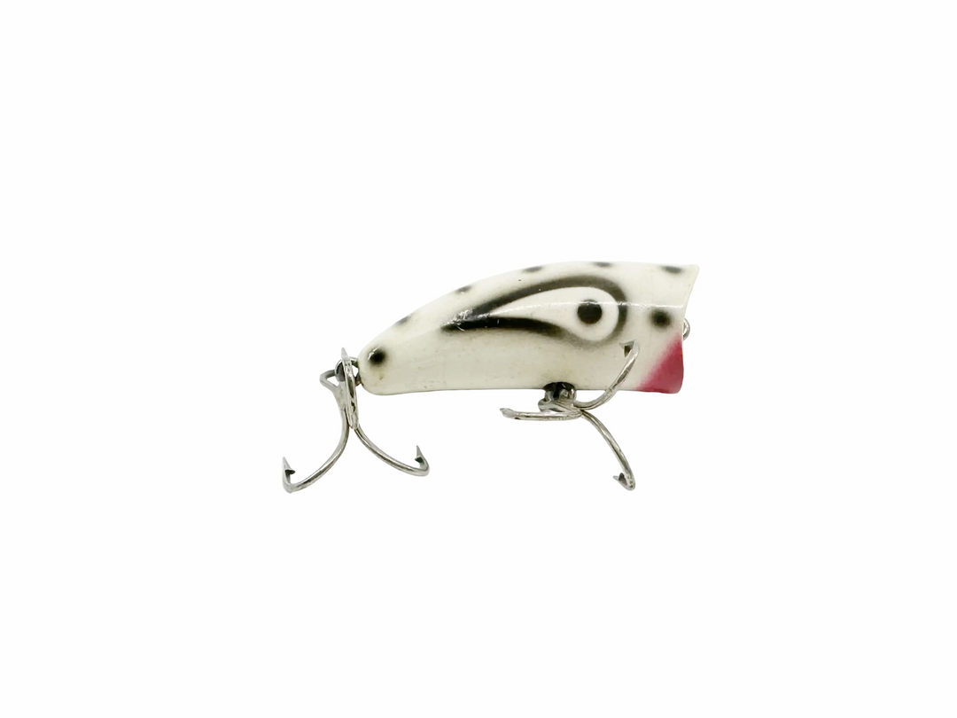 Kautzky Lazy Ike Chug Ike Lure WBS White/Black Spots Color-Smaller Size