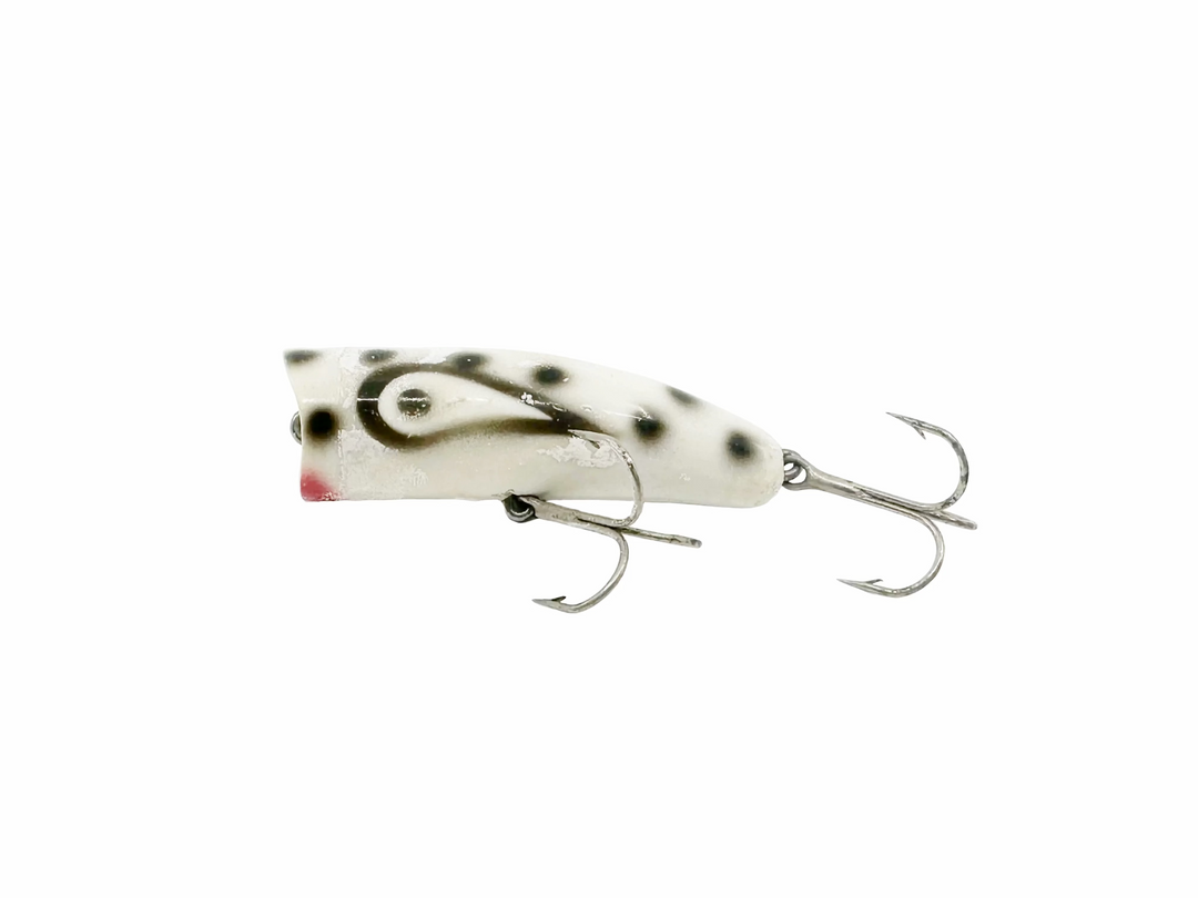 Kautzky Lazy Ike Chug Ike Lure WBS White/Black Spots Color