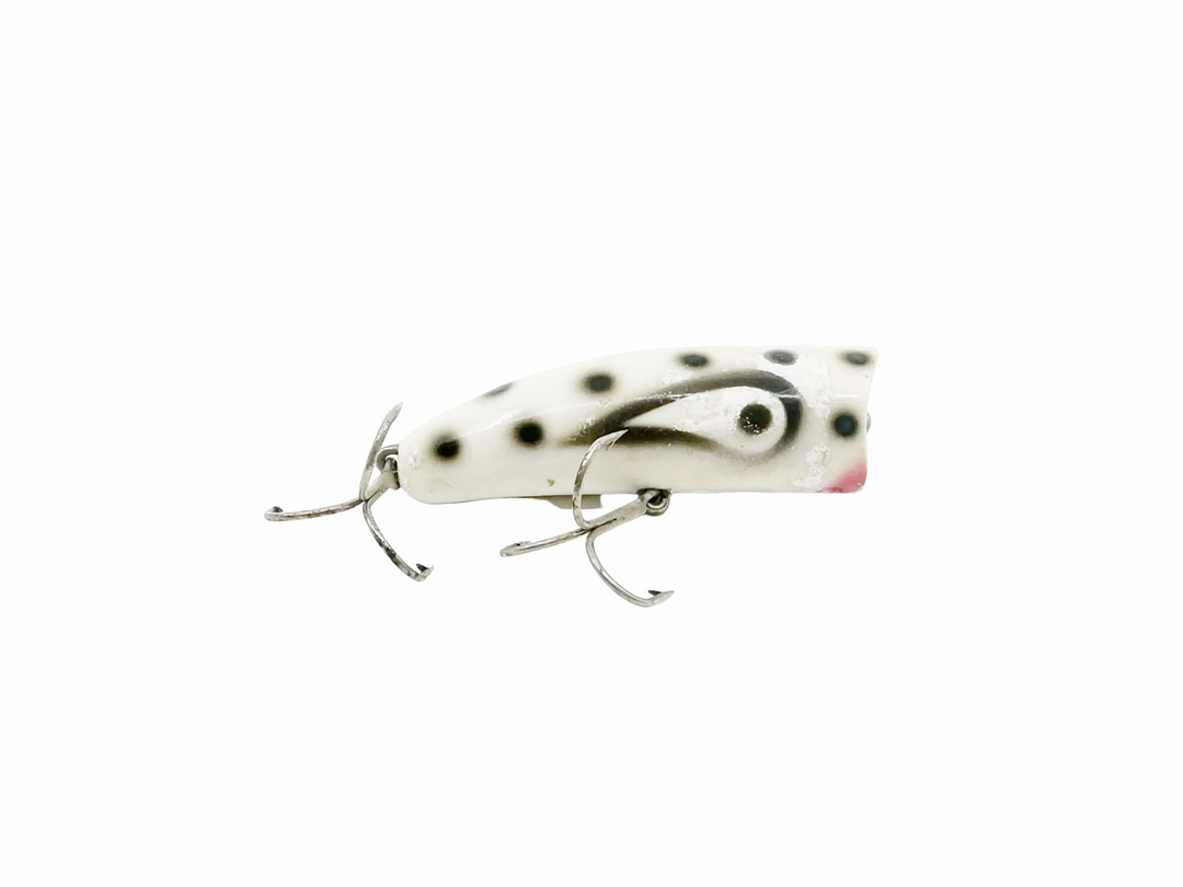 Kautzky Lazy Ike Chug Ike Lure WBS White/Black Spots Color