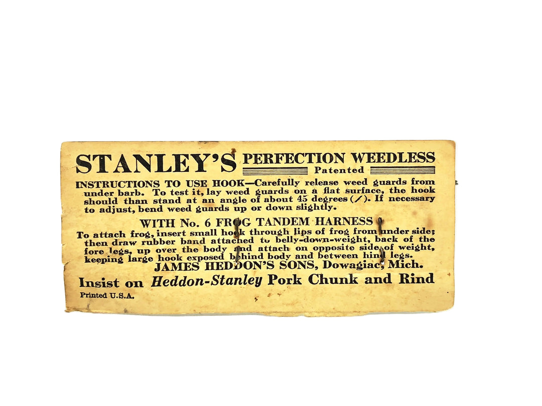 Stanley/Heddon Weedless Hook on Card