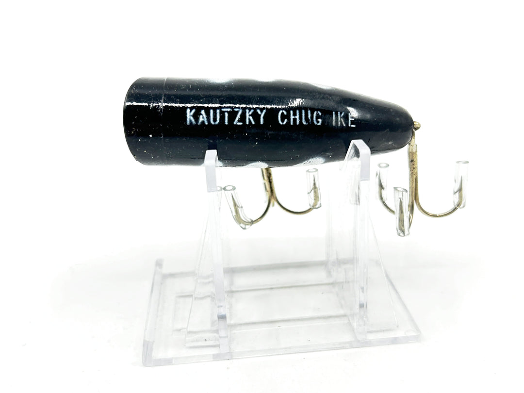 Kautzky Lazy Ike Chug Ike Lure Black White Mottle Color