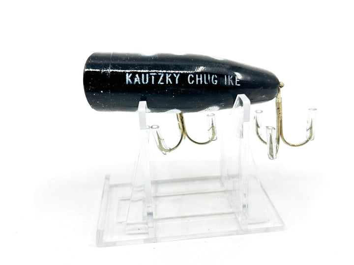 Kautzky Lazy Ike Chug Ike Lure Black White Mottle Color