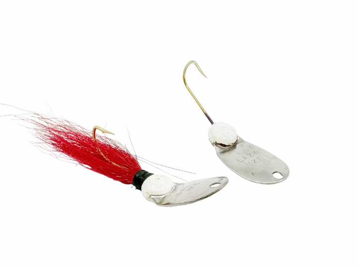 Lazy Ike Wigly Jig Ike 2 Sizes - Red Rooster Tail and Purple Color
