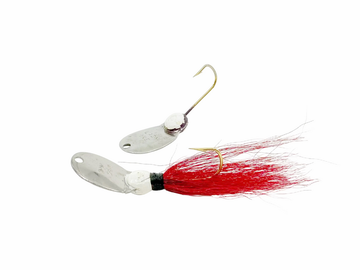 Lazy Ike Wigly Jig Ike 2 Sizes - Red Rooster Tail and Purple Color