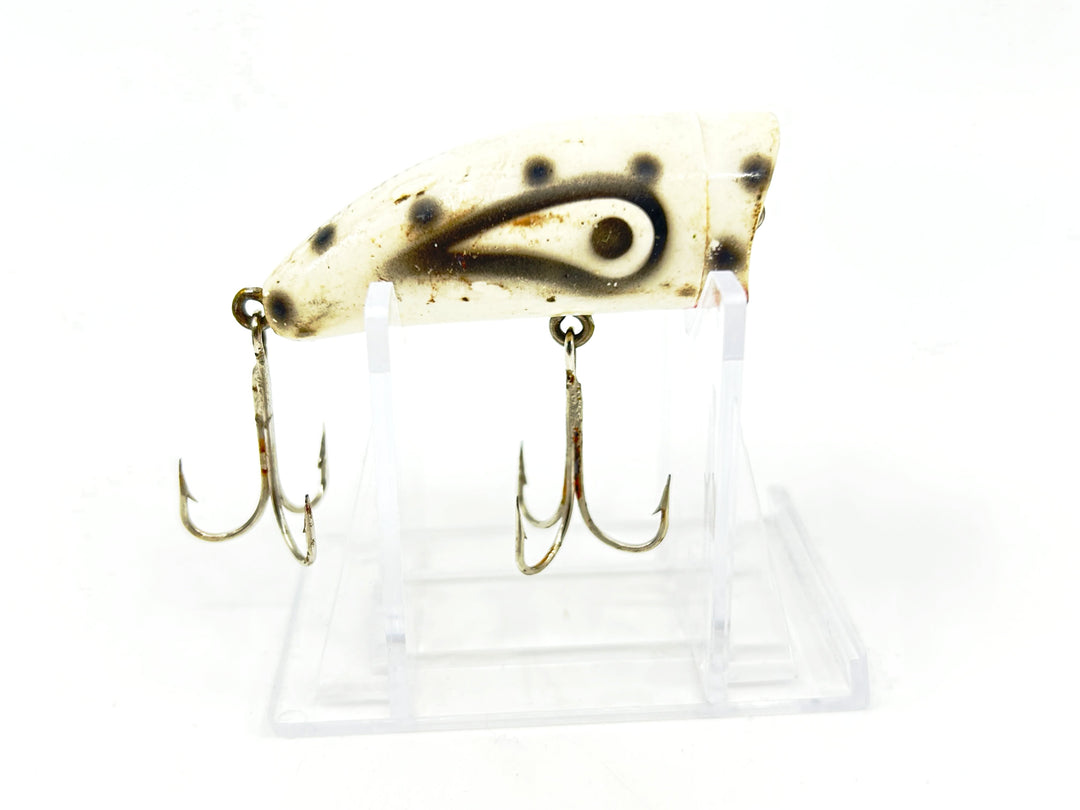 Kautzky Lazy Ike Chug Ike Lure WBS White/Black Spots Color-Smaller Size