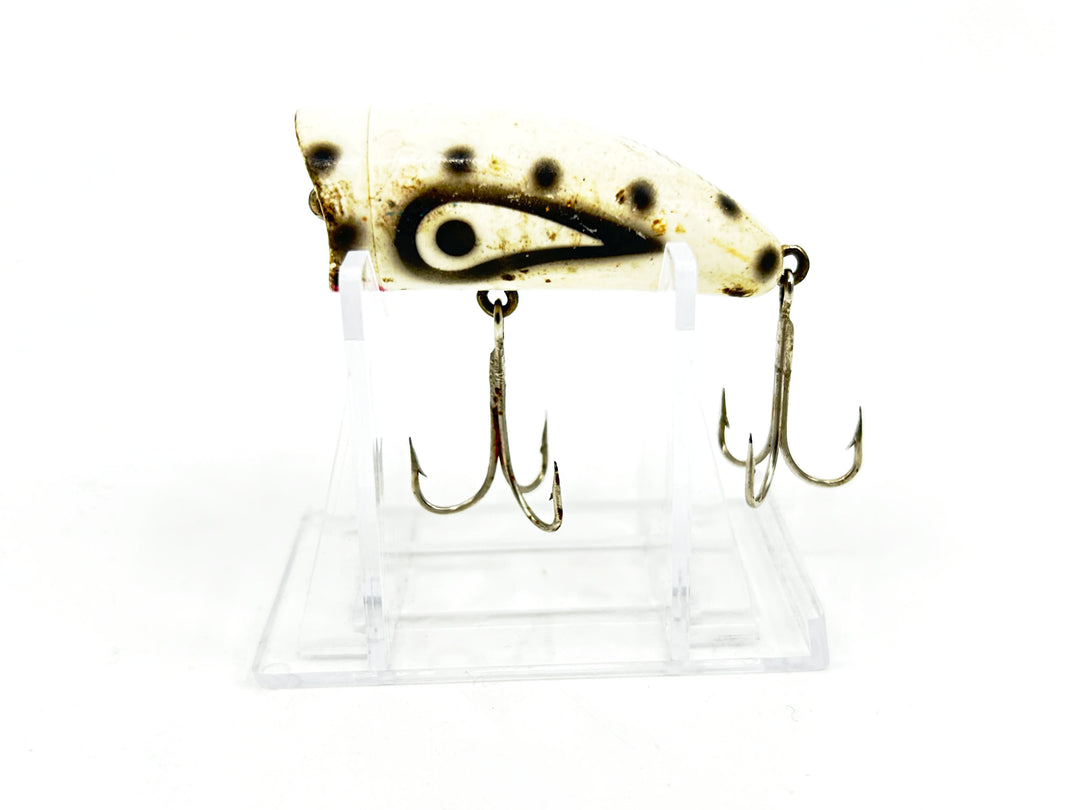 Kautzky Lazy Ike Chug Ike Lure WBS White/Black Spots Color-Smaller Size