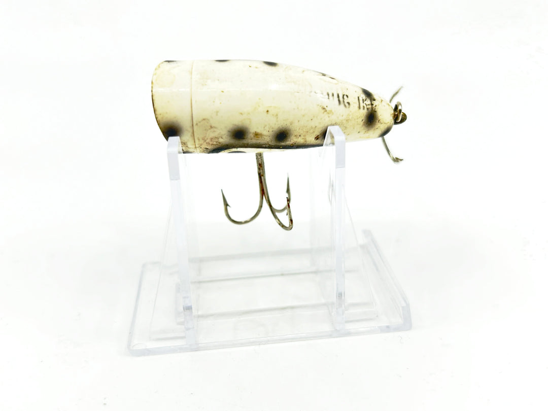 Kautzky Lazy Ike Chug Ike Lure WBS White/Black Spots Color-Smaller Size