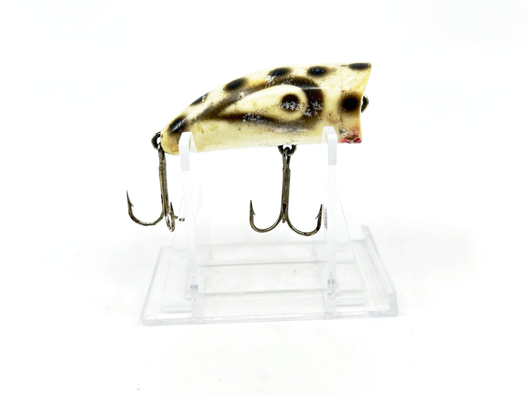 Kautzky Lazy Ike Chug Ike Lure WBS White/Black Spots Color-Smaller Size