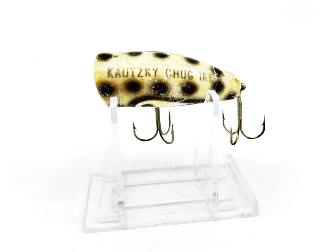Kautzky Lazy Ike Chug Ike Lure WBS White/Black Spots Color-Smaller Size