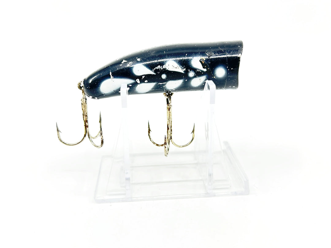 Kautzky Lazy Ike Chug Ike Lure Black White Mottle Color