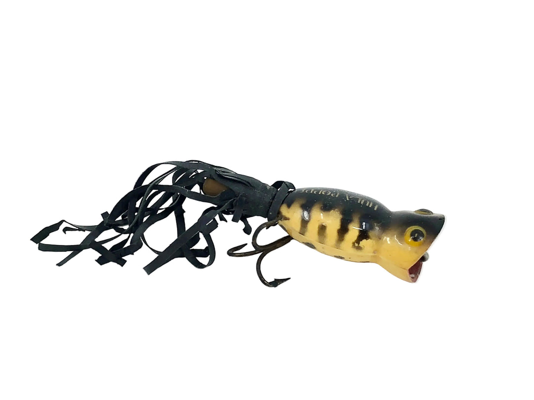 Arbogast Flyrod Hula Popper, Yellow Coachdog Color