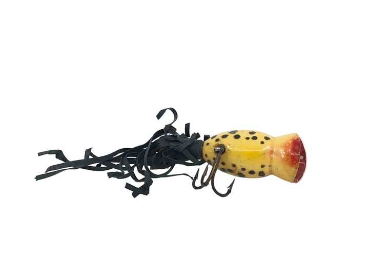 Arbogast Flyrod Hula Popper, Yellow Coachdog Color